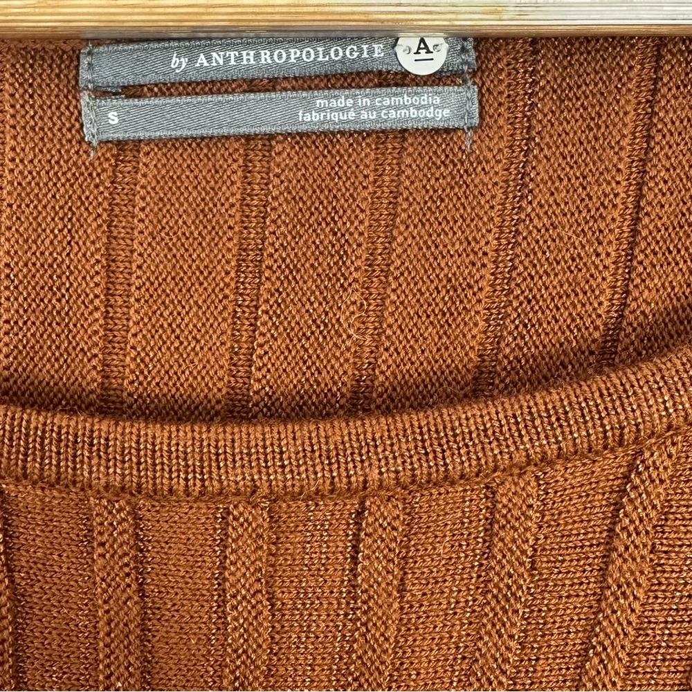 Anthropologie Rust Crew Neck Sweater - Picture 4 of 8